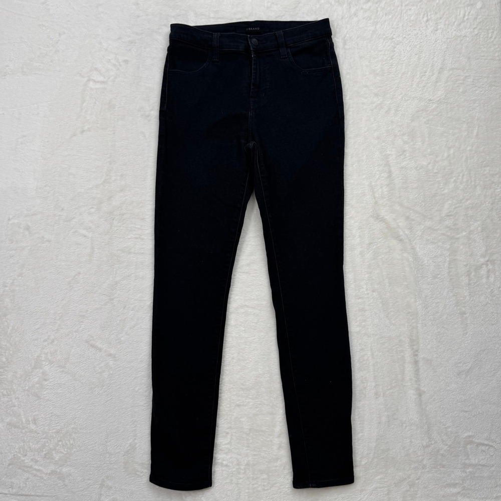 J Brand Skinny Jeans Womens 26 Black Maria High Rise Dark Sonnet Stretch